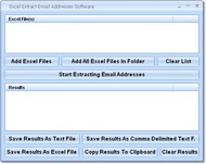 Excel Extract Email Addresses Software screenshot